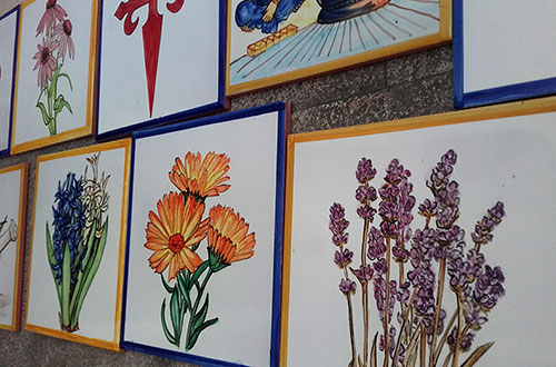 Azulejos de plantas para fachada.