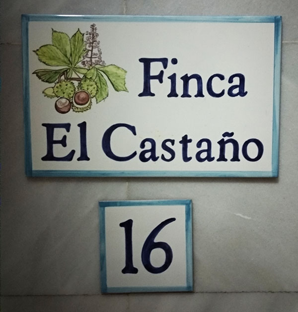 Nombre de finca y número