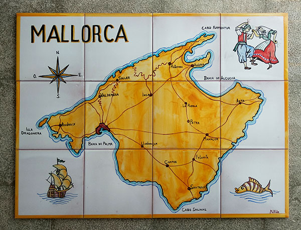 Mapa Mallorca años 60